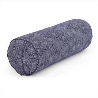 Bolster Dinkelfüllung gemustert dunkelblau