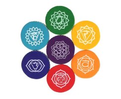 Klangschalenkisse groß mit Chakren hellblau