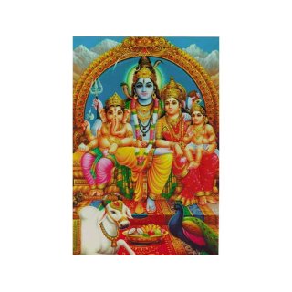 Götter Postkarte Shiva-Parvati